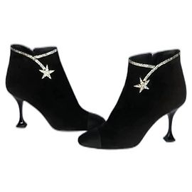 Chanel Comète Botas de Camurça Preta Preto