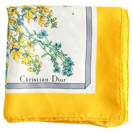 Dior Gelbes Seidentuch Gelb