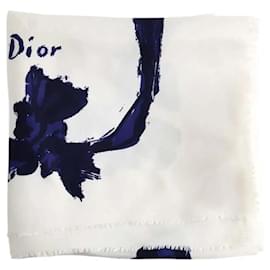 Dior Lenço de seda branco Branco