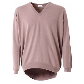 Brunello Cucinelli taupe Kaschmir V-Ausschnitt Pullover – 2010er Grau