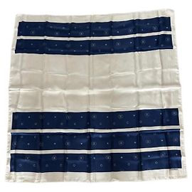Chanel 90cm silk square Blue