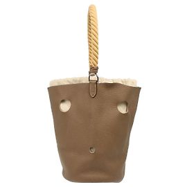 Hermès Bolsa Mangeoire Clemence PM Hermes Marrom