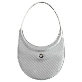 Coperni Bolsa de couro prateada Prata