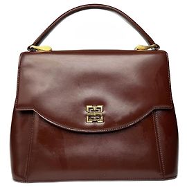 Bolsa de couro vintage Givenchy marrom Marrom