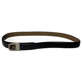 Vintage Dior Ledergürtel Schwarz Schwarz