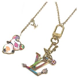 Set di Collane Panda Louis Vuitton x Takashi Murakami Multicolore D'oro