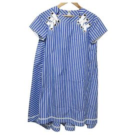 Vestido de popeline Sacai Azul Outro