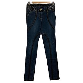 Dolce & Gabbana Dolce&Gabbana Stretch Leather Skinny Jeans Blue