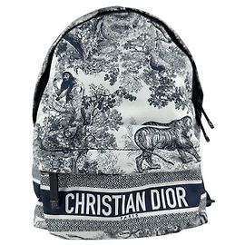Christian Dior Luxuriöser kleiner Nylon-Rucksack Schwarz Marineblau