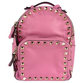 Valentino Garavani Pink Leather Backpack Pink