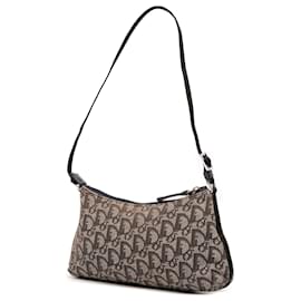 Dior-Dior Brown Diorissimo Trotter Canvas Shoulder Bag-Brown