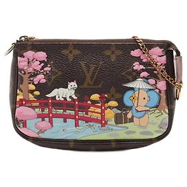 Mini Pochette Accessoires Monogram Vivienne de Louis Vuitton Castaño Monograma