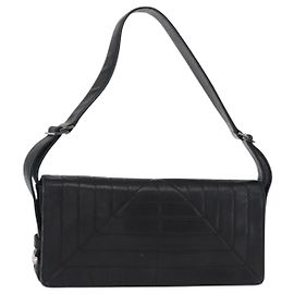 Borsa a spalla vintage Chanel in pelle Nero
