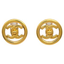 Chanel CC Round Metal Doré