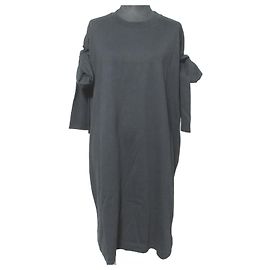 Autre Marque Vestido de algodão sem mangas MSGM com laço Preto
