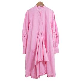 Autre Marque Abito camicia con colletto alto e maniche lunghe con volant MSGM Rosa