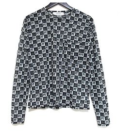 Autre Marque FUMIE TANAKA FT Logo Check Sheer Blouse Brown Black White