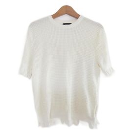 Theory BRISTOL PULLOVER IN COTONE CON PIZZO Bianco