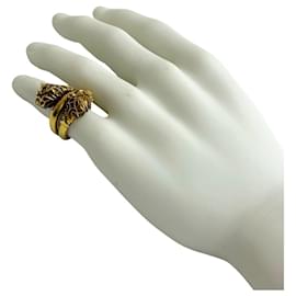 Gucci-Gucci Double Tiger Head Band Ring-Golden