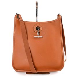 Bolsa de Ombro Vespa PM Hermès Marrom Conhaque