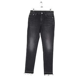 Saint Laurent Jeans slim de algodão preto Preto