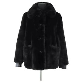 The Kooples Black Faux Fur Jacket Black
