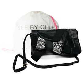 Chloé Borsa a spalla in pelle con nastro vintage Chloe Nera Nero