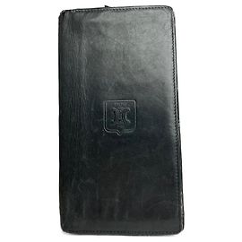 Céline Vintage Celine Paris Leather ID Holder black Black