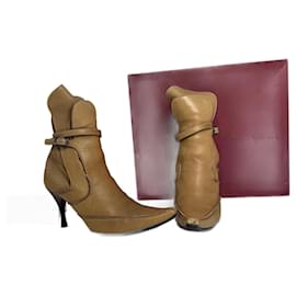 Botas de salto Bottega Veneta vintage bege marrom EU36 Camelo
