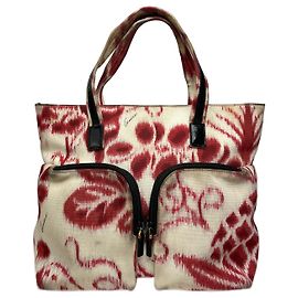 Vintage Gucci abstrakte Handtasche weiß rot Rot