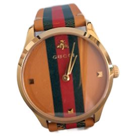 Relógio Gucci Ebony de couro 46mm Ébano