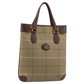 Burberry Nova Check Tote canvas check pattern Small Beige