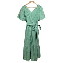 Autre Marque Robe Brodée OBLI Vert