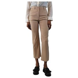 Joseph Neutral cotton-blend flared trousers - size UK 6 Other