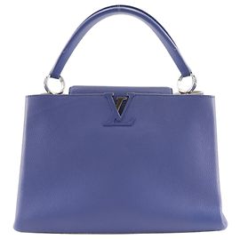Sac à main Capucines MM Louis Vuitton Blanc Bleu