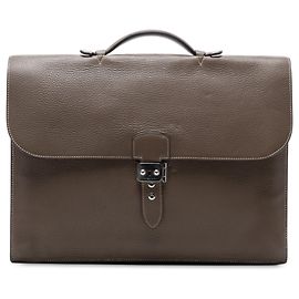 Bolsa de Depêches 40 em Togo marrom Hermès Marrom Castanho escuro