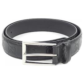 Gucci-Cinto preto padrão Gucci 474313-Preto