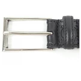 Gucci-Cinto preto padrão Gucci 474313-Preto