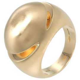 Bulgari Bague en or jaune 18K avec cabochon Bvlgari Doré