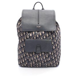 Oblique Rucksack von Christian Dior Beige Marineblau