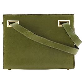 Bolsa de ombro em couro verde Salvatore Ferragamo Verde