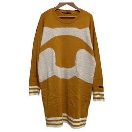 Autre Marque SUÉTER CASUAL PANDA INTARSIA VIVIENNE TAM WHITE LINE Blanco Naranja