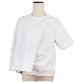 Camiseta Cropped Draped Loewe Branco