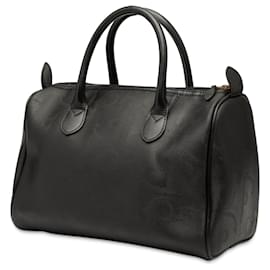 Dior-Dior Black Diorissimo Trotter Coated Canvas Boston Bag-Black