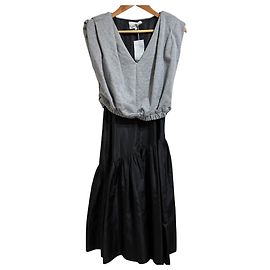 Autre Marque Robe Combo en Terry Français SL 3.1 Phillip Lim Noir