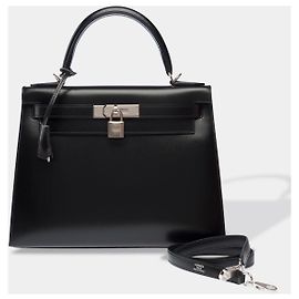 Hermès Borsa HERMES Kelly 28 in Pelle Nera - 103078 Nero