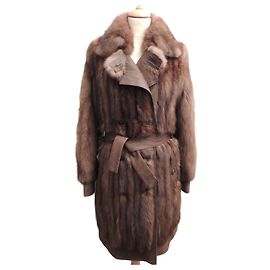 CHRISTIAN DIOR Magnificent Zibeline coat Khaki Chestnut