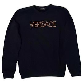 Pull Versace Noir en Coton Homme M Noir