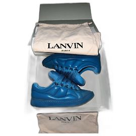 Lanvin Forest Sneaker Blau Kunstleder Blau