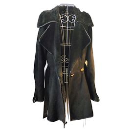 Pellessimo Pellissimo Shearling Coat Black Gold hardware